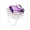 Image 3 : 14KT White Gold Ladies 25.72ct Amethyst and Diamond Ring