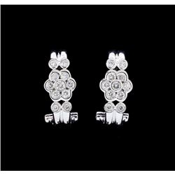 18KT White Gold 0.58ctw. Diamond Omega Back Earrings