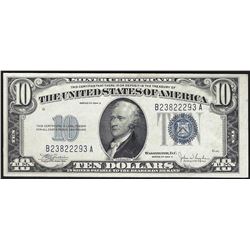 1934C $10 Silver Certificate Note