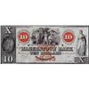 Image 1 : 1800's $10 Hagerstown Bank Maryland Obsolete Bank Note