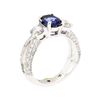 Image 4 : 14KT White Gold 1.01ct Sapphire and Diamond Ring