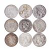 Image 1 : Lot of (9) $1 Peace Silver Dollar Coins