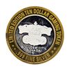 Image 1 : .999 Silver Gold Strike Inn Boulder City, Nevada $10 Limited Edition Casino Gami