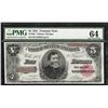 Image 1 : 1891 $5 Treasury Note Fr.363 PMG Choice Uncirculated 64