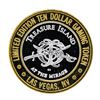 Image 1 : .999 Silver Treasure Island Las Vegas $10 Casino Gaming Token Limited Edition