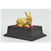 Image 4 : Gold Plexiglases The Easter Rabbit Bunny Sculpture