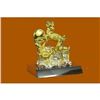 Image 1 : Gold Plexiglases Rams Mascot Sculpture