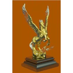 Gold Plexiglases Silver Plated Pegasus Sculpture