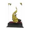 Image 1 : Gold Plexiglases Peacock with Rhinestone Sculpture