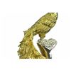 Image 3 : Gold Plexiglases Peacock with Rhinestone Sculpture