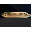 Image 2 : BRAD BAZILLE, HAND CARVED PADDLE WITH EAGLE DESIGN, SIGNED BY ARTIST ON BACK, 58'' LONG