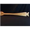 Image 3 : BRAD BAZILLE, HAND CARVED PADDLE WITH EAGLE DESIGN, SIGNED BY ARTIST ON BACK, 58'' LONG