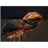 Image 2 : JOHN JOHNSTON, HAND CARVED AND PAINTED RAVEN MASK, WITH CEDAR BARK LINING, SIGNED BY ARTIST ON