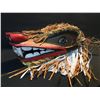 Image 2 : JOHN JOHNSTON, HAND CARVED AND PAINTED WOLF MASK, TAKAYA CLAN, WITH CEDAR BARK, LEATHER AND