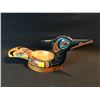 Image 2 : BILL WILSON, HAND CARVED AND PAINTED LOON BOWL, 22'' LONG