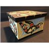 Image 2 : LAWRENCE SCOW HAND CARVED AND PAINTED BENT WOOD BOX, TITLED "KILLER WHALES AND THUNDERBIRD", SIGNED