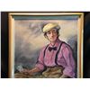 Image 2 : SHELDON C. SCHONEBERG FRAMED ORIGINAL PASTEL, YOUNG MALE CARD PLAYER, SIGNED  BY ARTIST ON LOWER