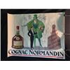 Image 1 : "COGNAC NORMANDIN" LARGE VINTAGE FRENCH LIQUOR POSTER, 57 1/2'' X 59''