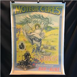 "MOTEUR CERES" LARGE VINTAGE FRENCH MOVIE POSTER, 56 1/2'' X 40''