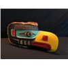 Image 2 : STANELY CLIFFORD HUNT, "KWA-GUILTH EAGLE" HAND CARVED AND PAINTED MASK WITH CEDAR BARK TRIM, 12.5''
