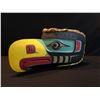 Image 3 : STANELY CLIFFORD HUNT, "KWA-GUILTH EAGLE" HAND CARVED AND PAINTED MASK WITH CEDAR BARK TRIM, 12.5''