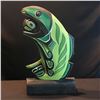 Image 1 : HAND CARVED AND PAINTED DOUBLE SIDED FIRST NATIONS "SUPERNATURAL COD" PANEL, BY