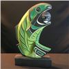 Image 3 : HAND CARVED AND PAINTED DOUBLE SIDED FIRST NATIONS "SUPERNATURAL COD" PANEL, BY