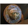 Image 2 : HAND CARVED AND PAINTED KINGFISHER MOON MASK, BY NUU CHAH NULTH ARTIST PATRICK AMOS, WITH WOVEN