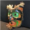 Image 3 : HAND CARVED AND PAINTED WILD MAN "BUKWUS" MASK, BY SQUAMISH NATION ARTIST RICHARD BAKER, WITH WOVEN