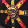Image 3 : MATTHEW BAKER OF SQUAMISH NATION, HAND CARVED AND PAINTED EIGHT RAY SUN MASK, 31'' WIDE, SIGNED BY
