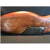 Image 3 : CRAIG VOISIN HAND CARVED SEA LION PANEL WITH ABALONE INLAID ACCENT, TWO TONE STAIN FINISH, 67''