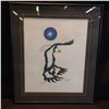 Image 1 : JERRY DANIELS, FRAMED ORIGINAL PAINTING, "EAGLE SPIRIT", 1992, 21 1/2'' X 18'', SIGNED ON BOTTOM BY