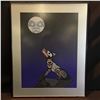 Image 1 : CLARENCE MILLS, FRAMED LIMITED EDITION PRINT, "MIDNIGHT WOLF", 1994, 41/213, 31'' X 24 1/2'',