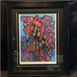 NORVAL MORRISSEAU, "AS THE ARTIST SEES HIMSELF", FRAMED LIMITED EDITION PRINT, 204/220, SIGNED BY