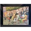 Image 1 : J. BENDER, ORIGINAL OIL ON CANVAS PAINTING OF AN OUTDOOR RESTAURANT SCENE, UNFRAMED, DATED 1996,