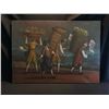 Image 1 : J. BENDER, ORIGINAL OIL ON CANVAS PAINTING OF FOUR MEN WALKING WITH HARVEST, UNFRAMED, DATED 2000,