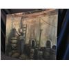 Image 2 : JANIS LEE, ORIGINAL OIL ON CANVAS PAINTING, UNTITLED, MAN IN WINERY, 2000, SIGNED BY ARTIST ON