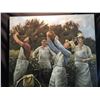 Image 2 : JANIS LEE, ORIGINAL OIL ON CANVAS PAINTING, UNTITLED, MEN IN A VINEYARD, 2000, SIGNED BY ARTIST ON