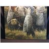 Image 3 : JANIS LEE, ORIGINAL OIL ON CANVAS PAINTING, UNTITLED, MEN IN A VINEYARD, 2000, SIGNED BY ARTIST ON