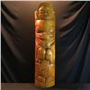 Image 1 : HAIDA GWAII ARTIST GARMEN MOODY HAND CARVED BEAVER MOON TOTEM POLE, 59.5'' TALL, C. 1970S, SIGNED