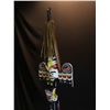 Image 2 : HERMAN BRUCE SR. HAND CARVED AND PAINTED TOTEM POLE ON STAND WITH, EAGLE, MAN AND WHALE DESIGNS,