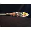 Image 2 : HARVEY JOHN, HAND CARVED AND PAINTED EAGLE PADDLE WITH ABALONE INLAY, SIGNED ON BACK BY