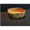 Image 2 : HAND WOVEN WEST COAST NATIVE DIAMOND SHAPED BASKET, 12'' L X 10.5'' W X 3.5'' T
