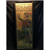 Image 1 : "CYRANO DE BERGERAC" LARGE FRAMED VINTAGE FRENCH LIQUOR POSTER, 92'' X 35 1/2''