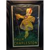 Image 1 : "RHUM CHARLESTON" VERY LARGE FRAMED VINTAGE FRENCH MOVIE POSTER, C. 1920S, 85'' X 58''
