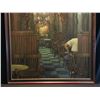 Image 3 : VERY LARGE, FRAMED UNTITLED ORIGINAL OIL ON CANVAS PAINTING OF A RESTAURANT, ARTIST UNKNOWN 80'' X