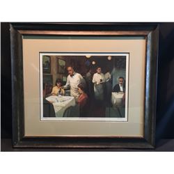 SALLY STORCH, "THE BACK ROOM" FRAMED LIMITED EDITION PRINT, 22/100, SIGNED BY ARTIST ON