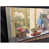 Image 2 : J. BENDER, ORIGINAL OIL ON CANVAS SURREALIST PAINTING OF A KITCHEN SCENE, 2001, 27 1/2'' X 45 1/2''