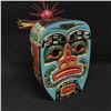 Image 2 : HAND CARVED AND PAINTED FIRST NATIONS BUMBLEBEE MASK, ARTIST UNKNOWN, 11'' T