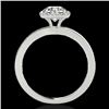 Image 2 : 1.15 CTW H-SI/I Certified Diamond Solitaire Halo Ring 10K White Gold - REF-200M2F - 33400